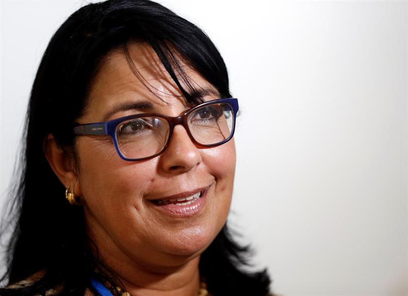 La directora del Acuario Nacional de Cuba, María de los Ángeles Serrano. Foto: Ernesto Mastrascusa/EFE.