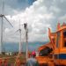 Construcción de un parque eólico en Cuba. Foto: energiaestrategica.com