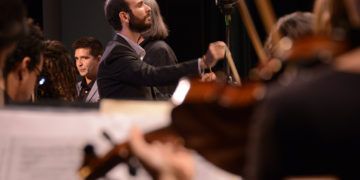 Orquesta del Lyceum Mozartiano de La Habana, dirigida por el Maestro José A. Méndez. Foto: Nestor Martí.