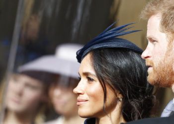 El príncipe Enrique y su esposa Meghan, Duquesa de Sussex, durante la boda de la princesa Eugenie de York y Jack Brooksbank en el Castillo de Windsor el 12 de octubre del 2018.Foto: Alastair Grant, Pool/AP.