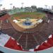 Vista desde la tribuna superior del Fenway Park de Boston, el domingo 21 de octubre de 2018. Los Medias Rojas de Boston y los Dodgers de Los Ángeles se medirán en la Serie Mundial a partir del martes en Boston. Foto: AP /Elise Amendola