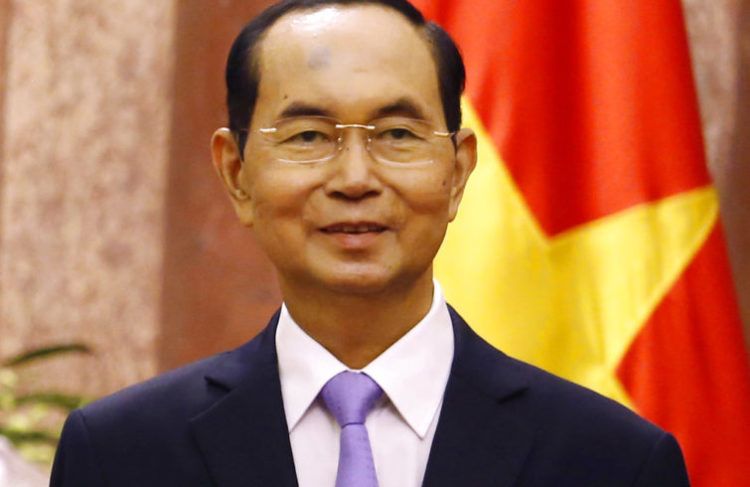 El presidente de Vietnam, Tran Dai Quang, en el palacio presidencial en Hanói, septiembre de 2018. Foto de Pool vía AP.