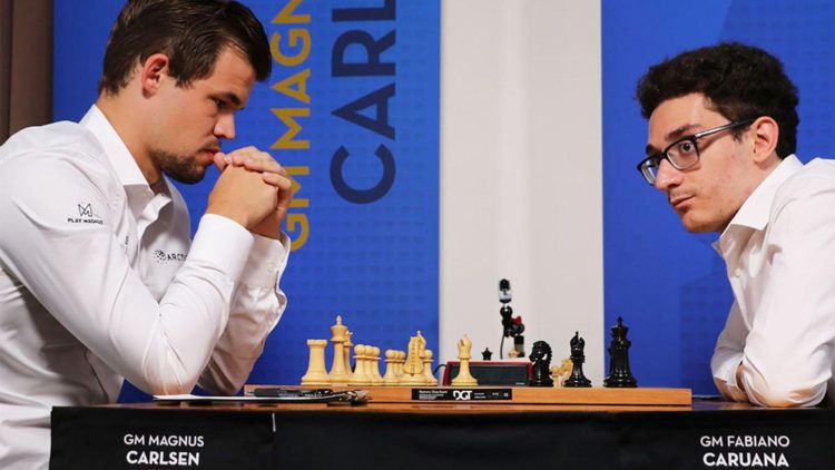Magnus Carlsen y Fabiano Caruana buscarán el título mundial de ajedrez. Foto: Chess.com