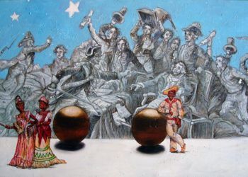 "Las bolas de Lumperto”. Óleo sobre lienzo, 2008. Autor: Douglas Pérez.