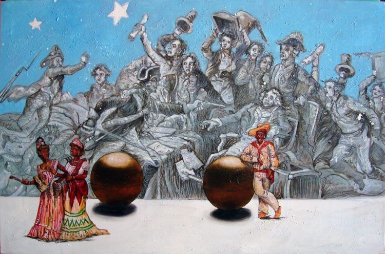 "Las bolas de Lumperto”. Óleo sobre lienzo, 2008. Autor: Douglas Pérez.