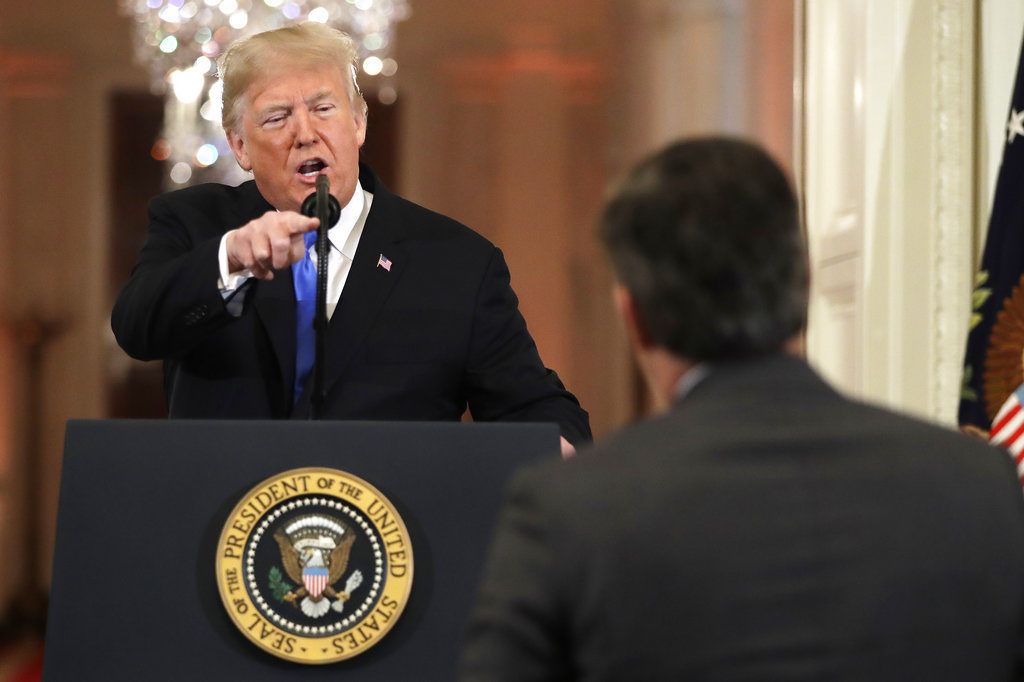 El presidente Donald Trump en la conferencia de prensa en la Casa Blanca en Washington el 7 de noviembre de 2018. Foto: Evan Vucci / AP.