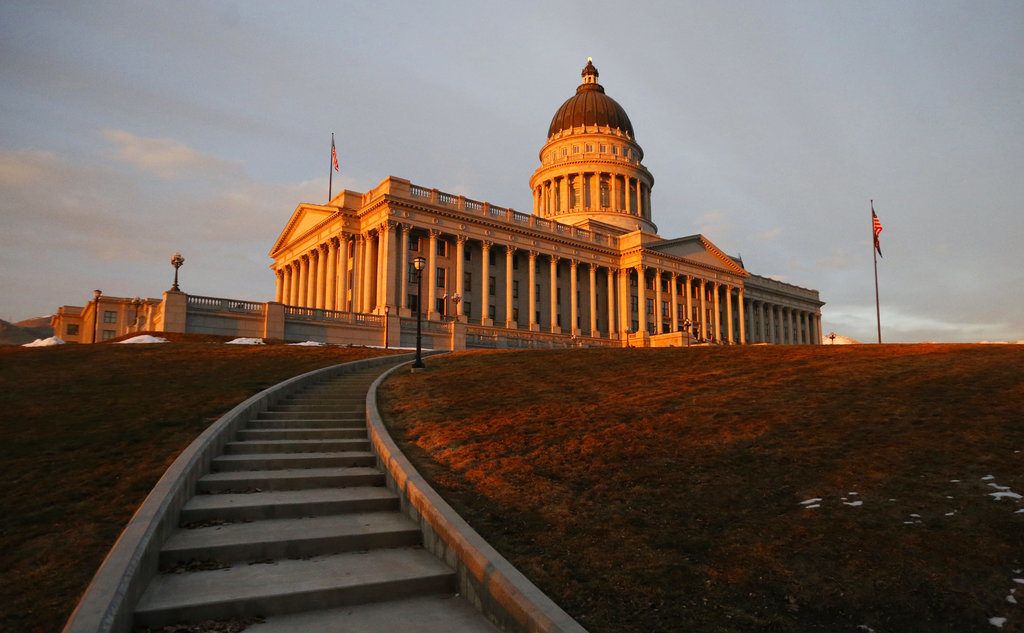 Capitolio de Utah en Salt Lake City. En ese estado distintos sectores se pusieron de acuerdo para fijar ciertos parámetros sobre el uso médico de la marihuana. Foto: Rick Bowmer / AP.