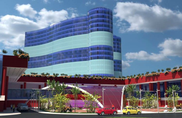 Diseño del hotel de lujo que se construirá en Santiago de Cuba. Foto: CubaTV.