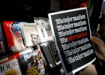 “Misinformation”, palabra del año según el sitio Dictionary.com. Foto: axios.com