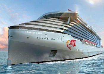 El Scarlet Lady, de Virgin Voyages, llegará a La Habana en 2020. Foto: Virgin Voyages.