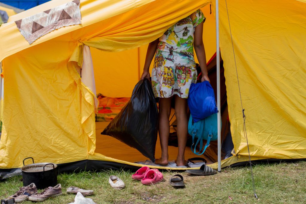 Centro habilitado para inmigrantes venezolanos en Bogotá, Colombia. Foto: Dahian Cifuentes.