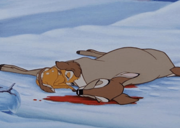Cuando Bambi pierde a su madre; una de las escenas más desgarradoras de Disney.