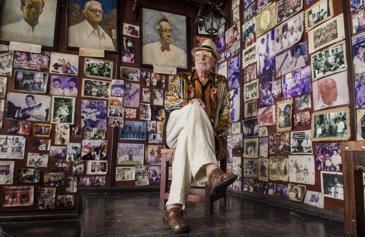 Lino Betancour en la Casa de la Trova de Santiago de Cuba. Foto: Enrique Smith.