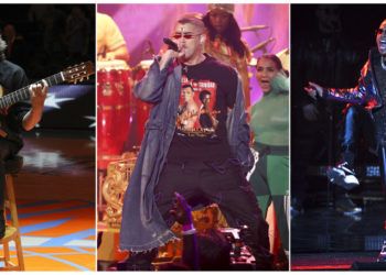 Los músicos portorriqueños José Feliciano, Bad Bunny y Ozuna, quienes participarán en el programa “The Tonight Show Starring Jimmy Fallon" de Jimmy Fallon el martes 15 de enero de 2019. Foto: AP.