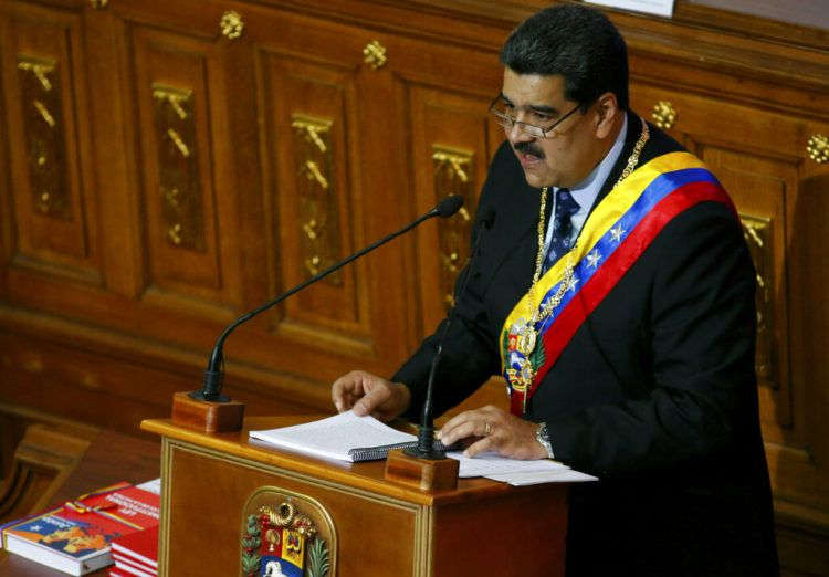 El presidente de Venezuela, Nicolás Maduro, da su discurso anual a la nación ante los miembros de la Asamblea Constitucional en Caracas, Venezuela, el lunes 14 de enero de 2019. Foto: Ariana Cubillos / AP.