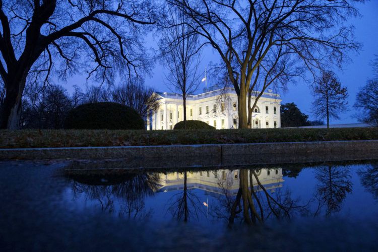 Fotografía del Pórtico Norte de la Casa Blanca en Washington. Foto: Alex Brandon/AP.