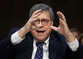 William Barr, nominado por el presidente Donald Trump para ser secretario de Justicia, en su audiencia de confirmación ante el Senado en Washington el 15 de enero del 2019. (AP Photo/Carolyn Kaster)