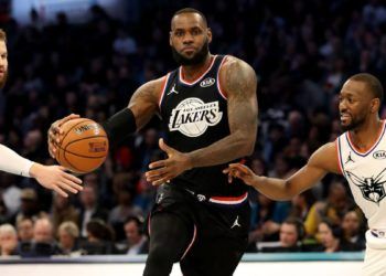 LeBron James lideró al equipo triunfador en el Juego de las Estrellas de la NBA 2019. Foto: Streeter Lecka / AFP.