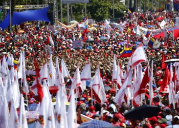 Simpatizantes del gobierno de Nicolás Maduro en un acto en Caracas, Venezuela, el sábado 2 de febrero de 2019. Foto: Ariana Cubillos / AP / Archivo.