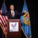 El ex vicepresidente Joe Biden hablando en Delaware, 16 de marzo de 2019. Foto: AP.