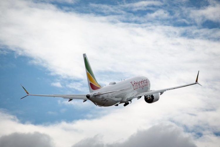 Un avión similiar al sinestrado, de la compañía Ethiopian Airlines. Foto: prensa Boeing.