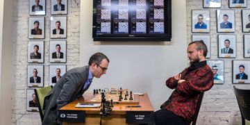 Leinier Domínguez lo intentó todo contra Timur Gareyev, pero al final terminó el duelo en tablas. Foto: US Chess