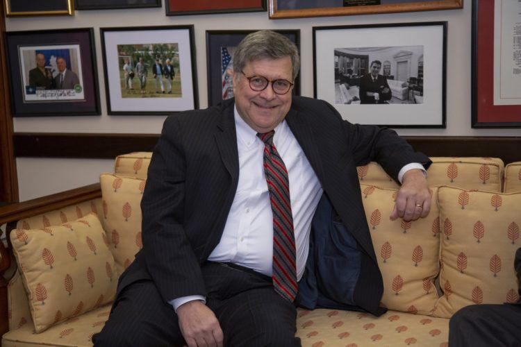 El fiscal general de EE.UU., William Barr. Foto: AP.