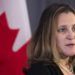 La ministra de Relaciones Exteriores de Canadá, Chrystia Freeland. Foto: Paul Chiasson / The Canadian Press.
