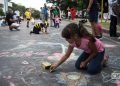 Actividades infantiles en la apertura artística del corredor cultural de la Calle Línea, el sábado 27 de abril de 2019 durante la XIII Bienal de La Habana. Foto: Otmaro Rodríguez.