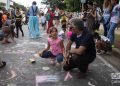 Actividades infantiles en la apertura artística del corredor cultural de la Calle Línea, el sábado 27 de abril de 2019 durante la XIII Bienal de La Habana. Foto: Otmaro Rodríguez.