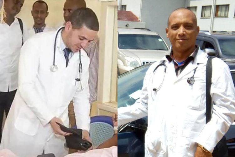 Los doctores Landy Rodríguez (izq.) y Assel Herrera fueron secuestrados en la mañana de ayer presuntamente por el grupo extremista Al Shabab.