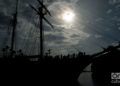 El buque escuela "Juan Sebastián de Elcano" de la Armada Española en la bahía de La Habana. Foto: Otmaro Rodríguez.