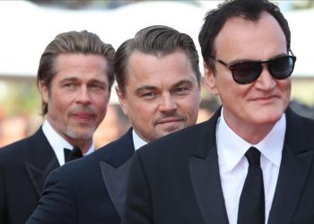 Tarantino junto a DiCaprio y Brad Pitt. Foto: El Periódico