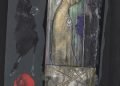 Obra "Pequeña historia de amor", de Pedro Pablo Oliva. De la serie "Balcones". Técnica mixta sobre cartulina, 76x56cm.