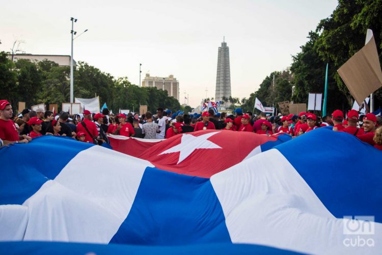 Desfile por el Día Internacional de los Trabajadores, el 1ro de mayo de 2019 en la Plaza de la Revolución "José Martí" de La Habana. Foto: Otmaro Rodríguez.