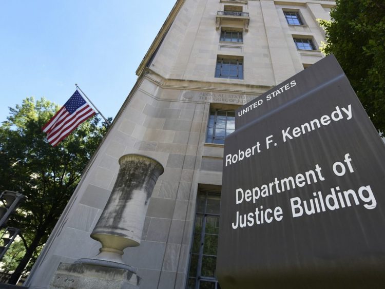 Departamento de Justicia de Estados Unidos. Foto: AP.