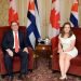 La ministra de Asuntos Exteriores de Canadá, Chrystia Freeland y su homólogo cubano, Bruno Rodríguez.