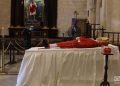 El cuerpo del fallecido cardenal Jaime Ortega en capilla ardiente en la Catedral de La Habana, el viernes 26 de julio de 2019. Foto: Otmaro Rodríguez.