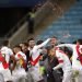 Los jugadores de Perú celebran la victoria 3-0 ante Chile en la semifinal de la Copa América en Porto Alegre, Brasil, el miércoles 3 de julio de 2019. Foto: Andre Penner / AP.