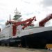 El navío alemán Polarstern para investigación en el Ártico se encuentra anclado en el muelle de Bremerhaven, Alemania, el miércoles 3 de julio de 2019. Foto: Frank Jordans / AP.