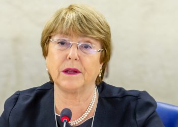 La alta comisionada de la ONU para los Derechos Humanos, la chilena Michelle Bachelet, durante la inauguración de la 41ra sesión del Consejo de Derechos Humanos en la sede de Naciones Unidas en Ginebra, Suiza, el lunes 24 de junio de 2019. Foto: Magali Girardin / Keystone vía AP.