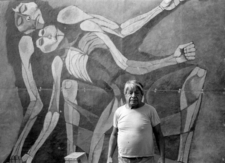 El pintor ecuatoriano Oswaldo Guayasamín. Foto: El País.