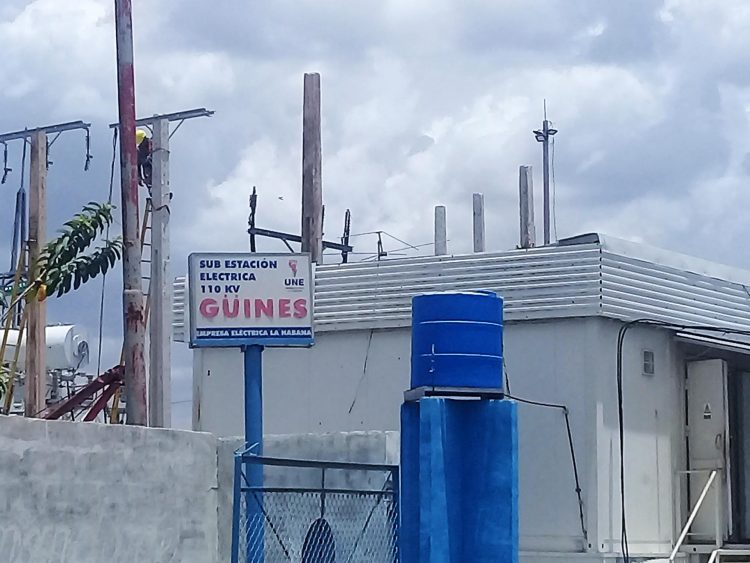 Subestación eléctrica de Güines, en el occidente cubano. Foto: Radio Mayabeque.