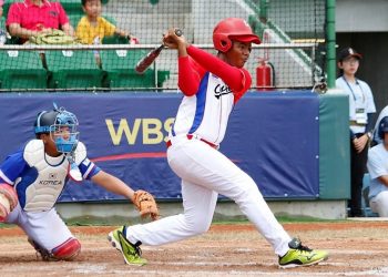 Christian Saez. una de las figuras del equipo infantil de Cuba que obtuvo el bronce en el Mundial Sub-12. Foto: WBSC