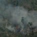 El fuego consume una zona cercana a Jaci Parana, en el estado de Rondonia, Brasil, el sábado 24 de agosto de 2019. Foto: Eraldo Peres/ AP.