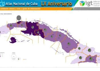 Vista de una versión de prueba del nuevo Atlas Nacional de Cuba. Foto: juventudtecnica.cu