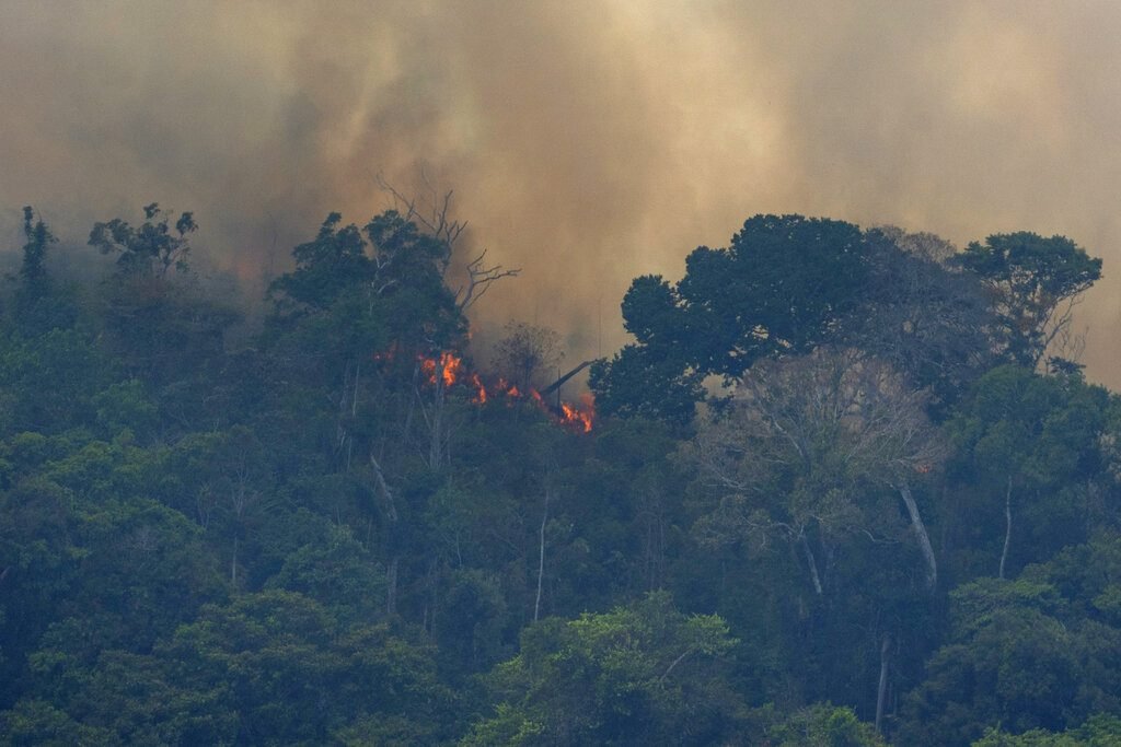 Foto de archivo de los incendios en la Amazonía, cerca de Porto Velho, Brasil, en agosto de 2019. Foto: Víctor R. Caivano / AP / Archivo.