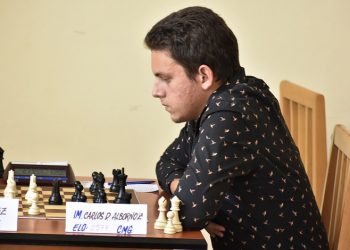 Carlos Daniel Albornoz, el campeón nacional más joven en la historia del ajedrez cubano. Foto: Carlos Rodríguez Torres/Vanguardia.