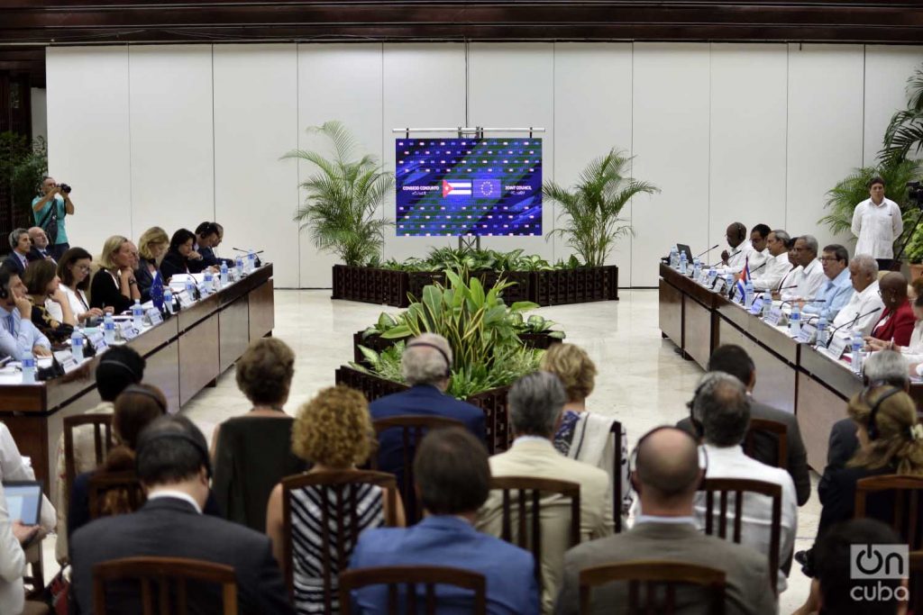 Segundo Consejo Conjunto Cuba-UE, celebrado en La Habana el 9 de septiembre de 2019. Foto: Otmaro Rodríguez.