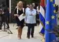 La jefa de la diplomacia de la Unión Europea, Federica Mogherini, y el canciller cubano Bruno Rodríguez tras el Segundo Consejo Conjunto Cuba-UE celebrado en La Habana el 9 de septiembre de 2019. Foto: Otmaro Rodríguez.